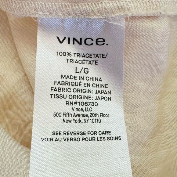 Vince Crossover Surplice Drop Shoulder Blouse Chiffon Top Size Large - Picture 7 of 8